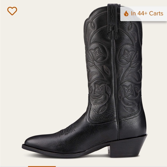 Black Ariat Heritage R Toe Western boots size 8 style# 10001037(15770) - Picture 10 of 12